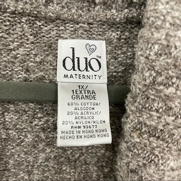 Duo Maternity Sweater, Size 1X. Soo soft! Brownish Grey in excellent condition! - Picture 2 of 6